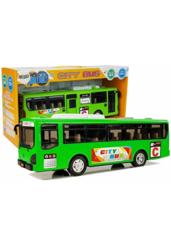 Muzyczny autobus ze światłami zielony