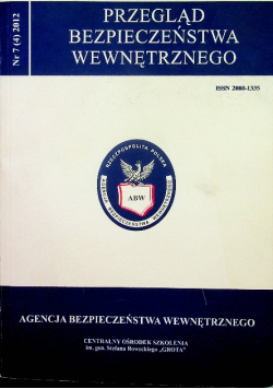 Przegląd bezpieczeństwa wewnętrznego nr 7/2012