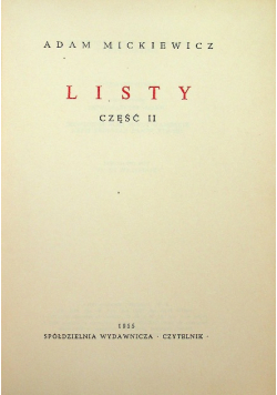 Mickiewicz Dzieła tom XV Listy część 2
