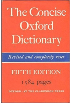 The Concise Oxford dictionary