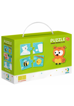 Puzzle 12x2 Gdzie żyją zwierzęta?