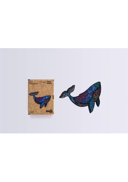Puzzle drewniane eko 75 Potężny wieloryb A4