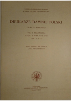 Drukarze dawnej Polski tom 1 część 2