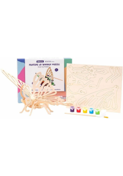 Puzzle drewniane 3D Do Malowania Motyl