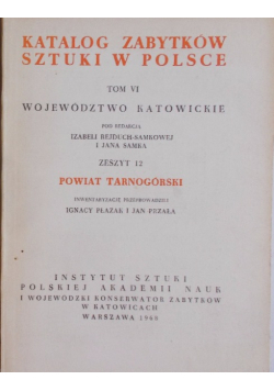 Katalog zabytków sztuki w Polsce Tom VI Zeszyt 12