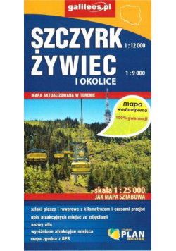 Mapa wodoodporna - Szczyrk, Żywiec i okolice