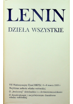 Lenin Dzieła wszystkie tom 36