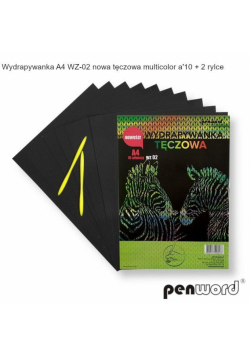 Wydrapywanka tęczowa A4 10 arkuszy WZ-02