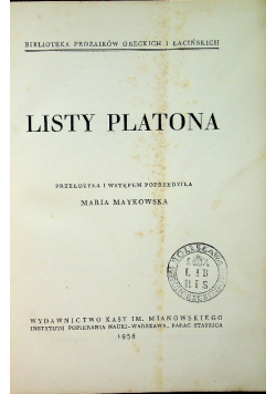 Listy Platona 1938 r