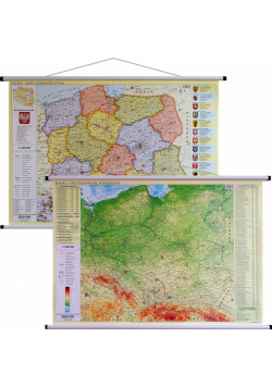 Polska. Mapa dwustronna fiz.-admn. 1:1 000 000
