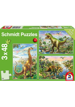 Puzzle 3x48 Dinozaury G3