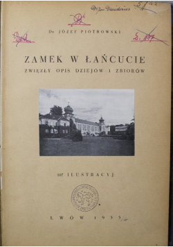 Zamek w Łańcucie 1933 r.