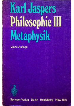 Philosophie III Metaphysik