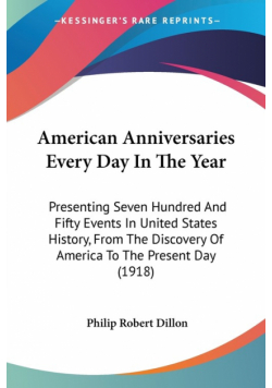 American Anniversaries Every Day In The Year