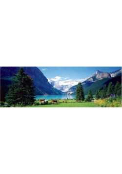Puzzle 1000 Kanada, Góry Rockies Widok na jezioro