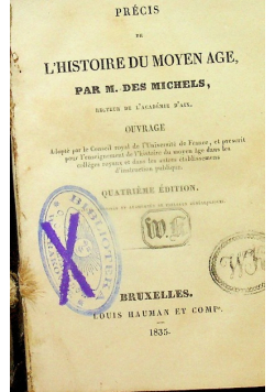 Précis de l'histoire du Moyen Age