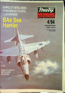 Mały modelarz nr 4 Samolot myśliwski pionowego startu i lądowania BAe Sea Harrier
