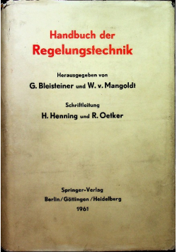 Handbuch der regelungstechnik