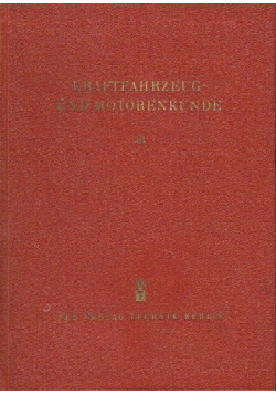 Kraftfahrzeug und motorenkunde Tom III
