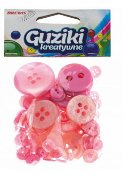 Guziki kreatywne różowe 40g