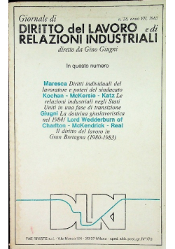Giornale di diritto del lavoro e di relazioni industriali
