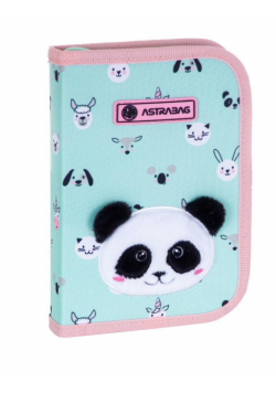 Piórnik poj 2 klap bez wyp. Teddy Panda ASTRA