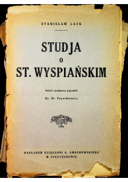 Studja o St Wyspiańskim 1924 r.