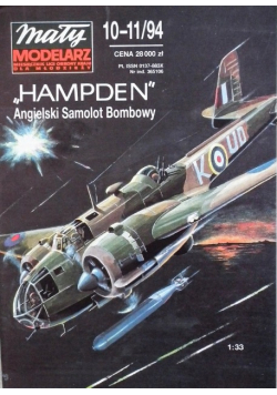 Mały modelarz nr 10 - 11 Angielski samolot bombowy Handley Page Hampden