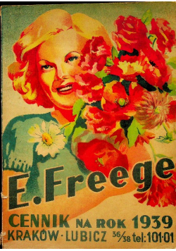 Główny Cennik nasion firmy Emil Freege 1939 r.