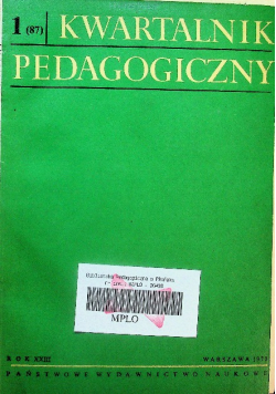 Kwartalnik pedagogiczny Nr 1 do 4 / 78