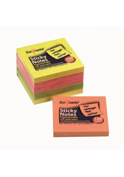 Karteczki samoprzylepne 76x76 neon 100 kartek
