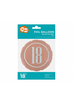 Balon foliowy 18-stka różowo złoty