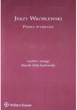 Wróblewski Pisma wybrane