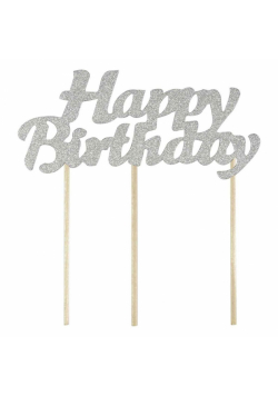 Piker Happy Birthday srebrny