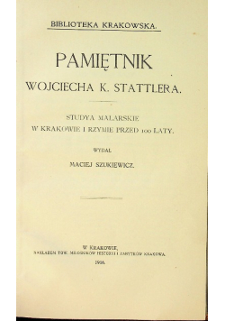 Pamiętnik Wojciecha K Stattlera 1916 r.