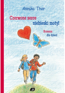 Czerwone serce  niebieski motyl