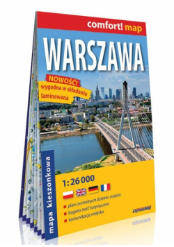 Warszawa kieszonkowy laminowany plan miasta 1:26 000