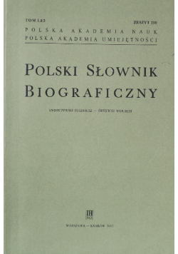 Polski Słownik Biograficzny, zeszyt 210