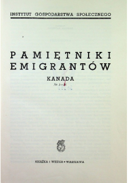 Pamiętniki emigrantów Kanada