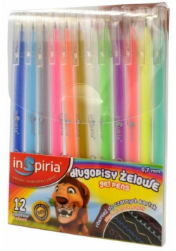 Długopisy żelowe 12 kolorów
