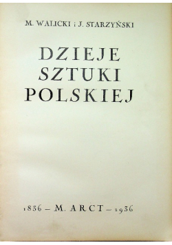 Dzieje Sztuki Polskiej 1936 r.