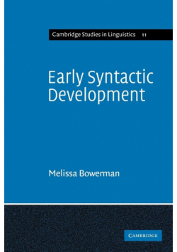 Early Syntactic Development