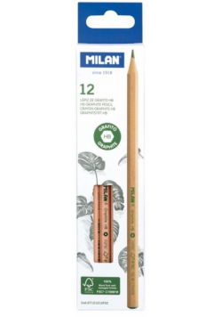 Ołówek sześciokątny HB Natural (12szt) MILAN