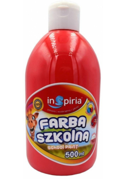 Farba szkolna czerwona 500ml
