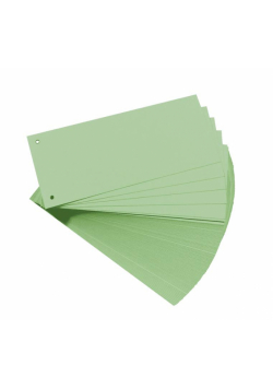 Przekładki 1/3 A4 kartonowe zielone Eco (100szt)