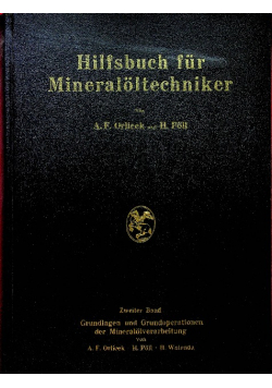 Hilfsbuch fur mineraloltechniker