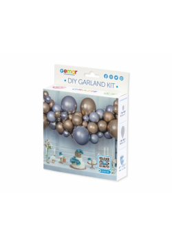 Girlanda balonowa DIY srebrno-złota 65szt