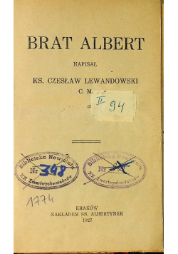 Brat Albert 1927 r