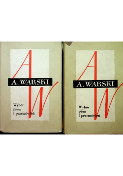 Warski Wybór pism i przemówień Tom I i II