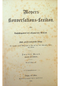 Meyers konversations Lexikon Zweiter band 1894 r.